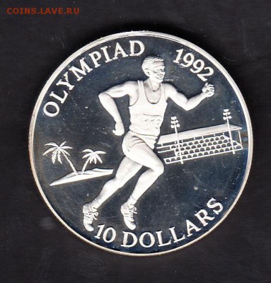 Соломоновы острова 1991 10 $ олимпиада ( серебро) - 101