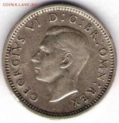 Британия три пенса 1939 - 6.3 пенса 1939б