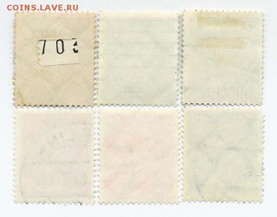 Веймар, 1926, подборка с личностями, 6 шт. - почта-марки_Германия-Веймар-1926_личности_гаш-6шт_оборот