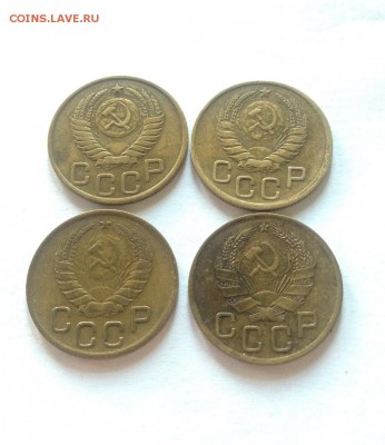 3 копейки 1936г. , 1946г.(2) , 1949г. , до 05.11.17г. - 336-46-49-3
