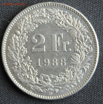 С 1 РУБ. ШВЕЙЦАРИЯ 2 франка 1988г. до 5.11 в 22-00 - IMG_9337.JPG