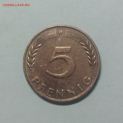 ФРГ. 5 пфеннигов. 1950г. - 1 (6)