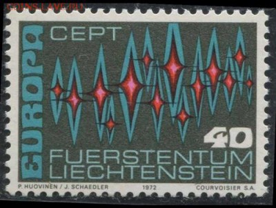 Лихтенштейн 1972г Европейский выпуск ЧБН полн.серия до 2.11 - Лихтенштейн 1972г Европейский выпуск ЧБН полн.серия