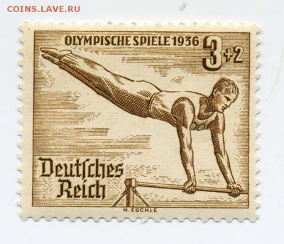 3-й Рейх Олимпиада 1936 легкая атлетика - почта-марка_3йРейх-1936_Олимпиада-летняя_атлет_лицо
