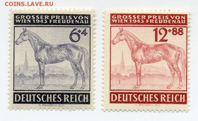 3-й Рейх скачки Гранприз Вены 1943 - почта-марки_3йРейх-1943_скачки-гранпри-Вены_лицо