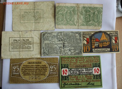 С 1 РУБ. ГЕРМАНИЯ нотгельды разные   7 шт. до 7.11 в 22-00 - IMG_9159.JPG
