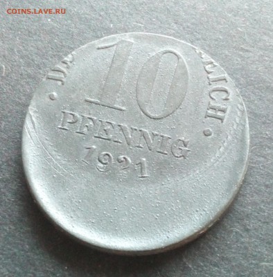 10 пфеннинг 1921 Сильное смещение 03.11.17 в 22-00 - 20100108_013113