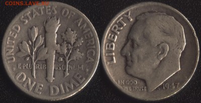 шт. ФИКС! - США 1 дайм 1947 70
