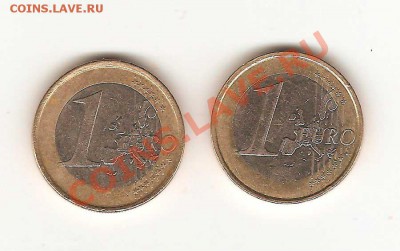 2 монеты.1 EURO. Окончание 16.03  в 22-00. - 01004-001