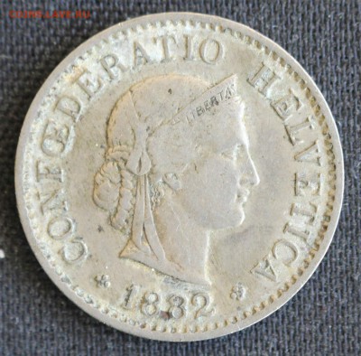 С 1 РУБ. СТАРАЯ ШВЕЙЦАРИЯ 5 раппенов 1882г. до 10.11 в 22-00 - IMG_9409.JPG