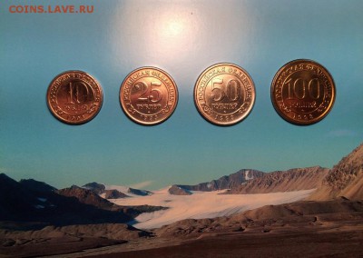 10, 25, 50, 100 рублей, 1993 год. Комплект Шпицберген. - 45883E23-582A-42ED-A4BD-DDE711203365