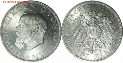 Германия. Бавария. 5 марок 1914г. Людвиг до 09.11.17 22-00 - DSC_3229.JPG