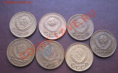 7 штук номинал 1 копейка: 1946-49-1951-52-53-54-57гг ок 20.3 - IMG_5592
