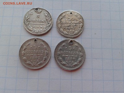 4 серебрянных пятачка 1815, 1847, 1892, 1899 до 07.11.2017 - 4пят - копия