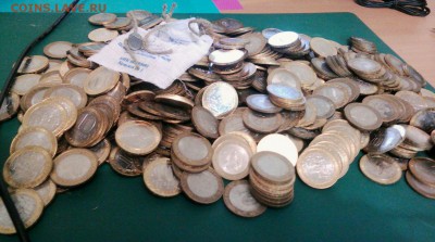 126 биметаллических десяток. ЛОТ I - Мешок (1)