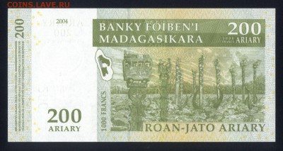 Мадагаскар 200 ариари 2004 unc 11.11.17 22:00 мск - 1