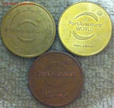 МОНЕТЫ НА ОБМЕН - Жетоны_Port_Aventura_А2