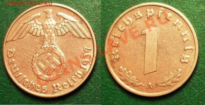 3 рейх, 1 рейхпфенинг, 1937(A) Оч.Хорош до до 20.03.11 22:00 - 1pf1937a