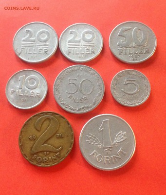 Венгрия - 8 монет(1953-1974г.) , до 12.11.17г. - венгрия-1
