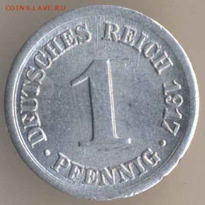 Германия. 1 пфенниг 1917. 270 шт. одним лотом. - 3
