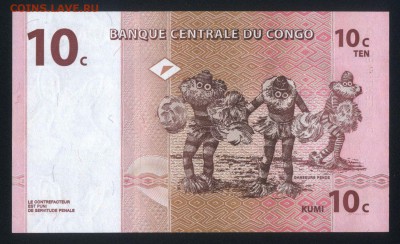 Конго 10 сантимов 1997 unc 12.11.17 22:00 мск - 1