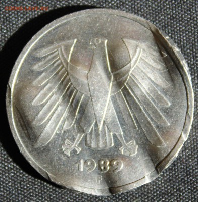 С 1 РУБ. ГЕРМАНИЯ 5 марк 1989г."F" ГАШЕНАЯ до 13.11 в 22-00 - IMG_6877.JPG
