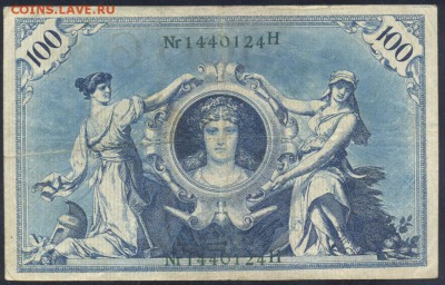 Германия 100  марок 1908 г.   9.11.17 г. 22 -00 МСК. - 100  м. 1908 1