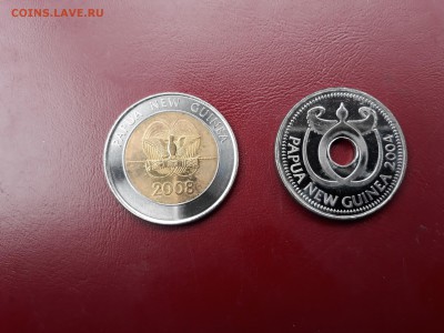 Папуа - Новая Гвинея 1 и 2 Кина.  2004 и 2008 год. - 20171108_130731-3096x2322