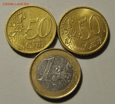 50 евро центов, 1 евро 2002 Германия, Италия до 09.11.2017 - DSC_1769.JPG