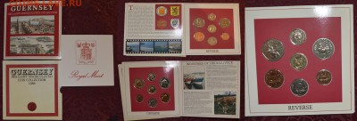 Набор монет Гернси в оригинальном буклете. 1986г с 200р! - Набор монет Гернси в оригинальном буклете. 1986г