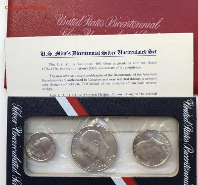Набор серебряных монет США 1976г. - 982AD552-18B2-4FF9-AEAB-D277C1C7FA93
