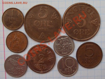монета 1 эре Норвегия - Норвегия.JPG