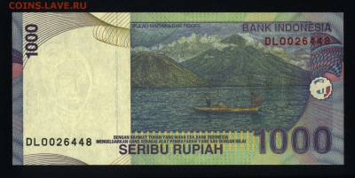 Индонезия 1000 рупий 2009 unc до 17.11.17. 22:00 мск - 1