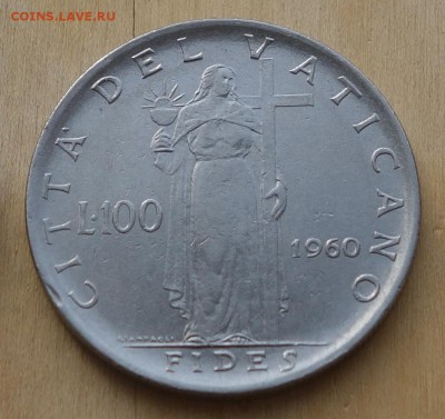 100 лир 1960 Ватикан до 14.11.17 в 22:00 - vat19
