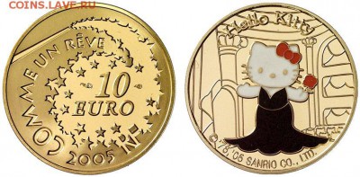 Кошки на монетах - 10 евро-2
