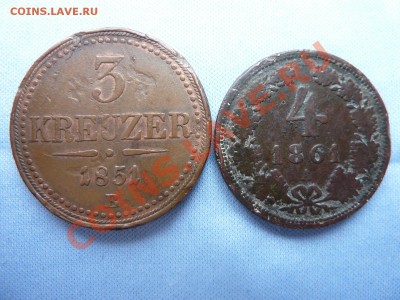 Австрия 3 крейцера -1851г. и 4 крейцера-1861г. предпродажная - MEMO0001.JPG