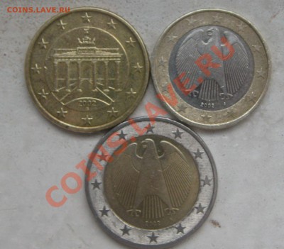 50 евро цент ,1 евро,2 евро Короткий до 19 .03.11 в 21-00 - 2010 новые 003