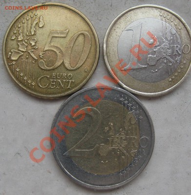 50 евро цент ,1 евро,2 евро Короткий до 19 .03.11 в 21-00 - 2010 новые 001