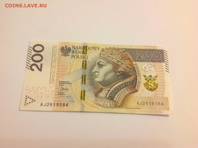 Польша 200 злотых, 2015г. ( пресс ) - 3 (5)