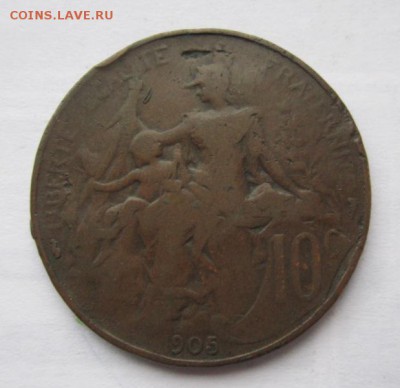 Индокитай 1 цент 1931г  ,Франция 10 сантимов 1905г - 7.JPG