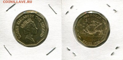 Белиз 1$ 1990 парусник до 18.11.17 22-00 мск - Belize 1$ 1990