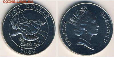 Бермуды 1$ доллар 1986 Черепаха Крона Шайба - Kupfer_Nickel-Bermuda-600-300-jJ_BwcI0QFgAAAEqlItDRaT0