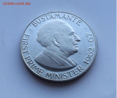 Крона Шайба Ямайка 1$ доллар 1975 премьер министр Бумтаманте - krona_shajba_jamajka_1_dollar_1975_premer_ministr_aleksandr_bumtamante