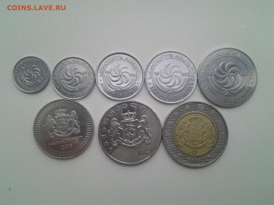 ГРУЗИЯ.1,2,5,10,20тетри 1993, 50тетри,1,2 лари 2006 до 20.11 - 20171116_083446