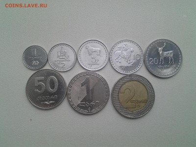 ГРУЗИЯ.1,2,5,10,20тетри 1993, 50тетри,1,2 лари 2006 до 20.11 - 20171116_083407