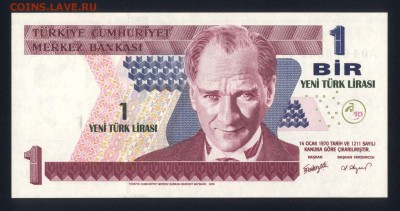 Турция 1 новая лира 2005 unc 22.11.17 22:00 мск - 2