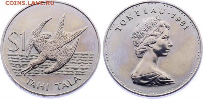 Крона Шайба Токелау 1 тала 1981 Птица Фрегат - krona_shajba_tokelau_1_tala_1981_ptica_fregat