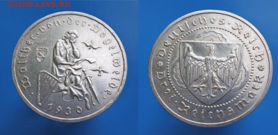 Веймар 3 марки 1930г А Фогельвейде до 19.11. 22-00 мск - 3