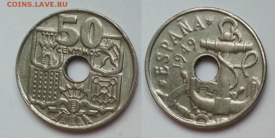 Испания 50 сентимос 1949 г  - 23.11 22:00 мск - 20171117_101559