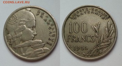 Франция 100 франков 1955 г  - 23.11 22:00 мск - 20171117_101617